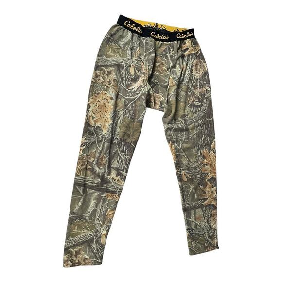 Vintage Cabela's Men's Large Regular Thermal Athletic Under Pants Hunting Camo - Picture 3 of 9